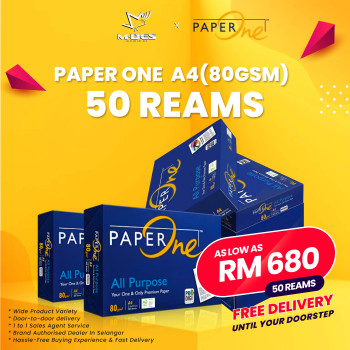 Paper One A4 Paper 80GSM 500'sheet (x50reams)