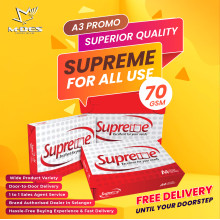 THAI SUPREME A3 Paper 70GSM 500'sheet (x100reams)