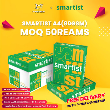 Smartist Double A Grade A4 Paper 80GSM 500'sheet (x50reams) 