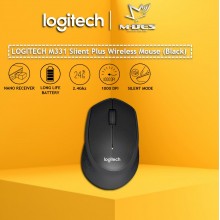 Logitech M331 Silent Plus Wireless Mouse (Black)