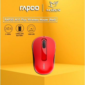 RAPOO M10plus 2.4G Wireless Mouse (Red)